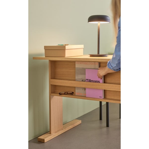 Czarna lampa stołowa LED ze ściemniaczem (wysokość 37 cm) Velo – Hübsch-image-4