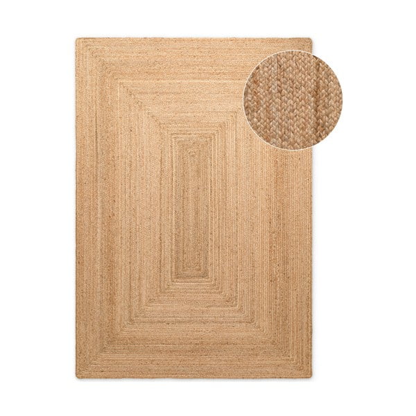 Dwustronny dywan z juty tkany ręcznie w naturalnym kolorze 160x230 cm Sharmila Natural Brown – Hanse Home