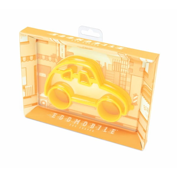 Żółta forma na jajka w kształcie auta Luckies of London Eggmobile