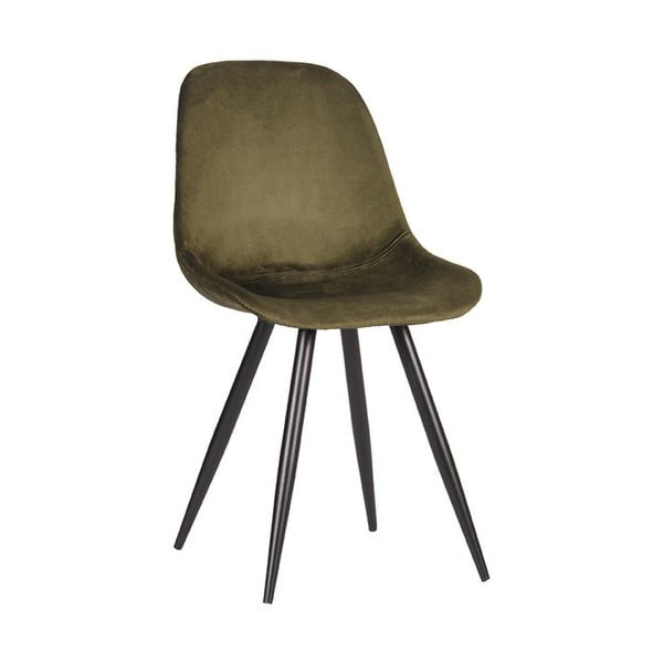 Aksamitne krzesła w kolorze khaki zestaw 2 szt. Capri  – LABEL51