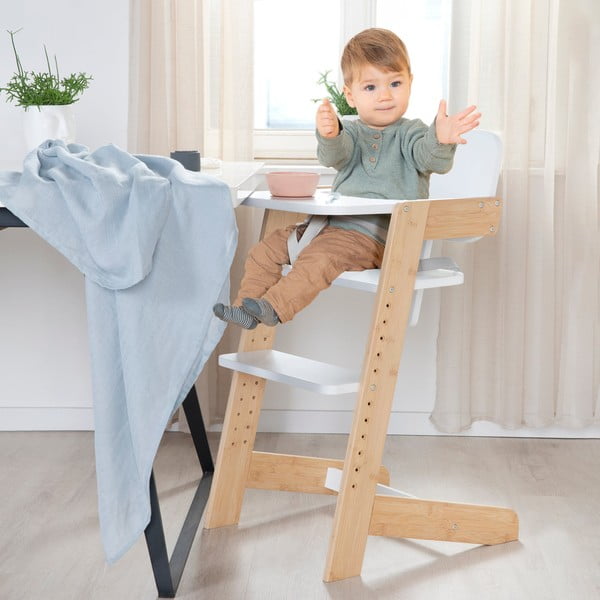 Białe krzesełko do karmienia Nature UP – Roba-image-4