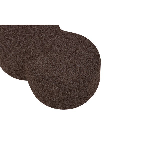 Ciemnobrązowy puf z materiału bouclé Umbo – noo.ma-image-3