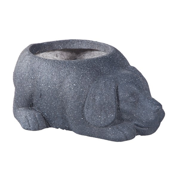 Cementowa doniczka w kształcie psa Shaun Dog, dł. 42 cm