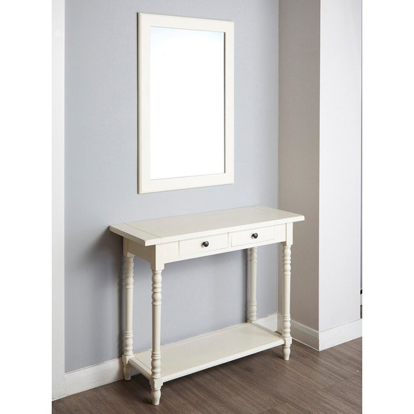 Konsola z litego drewna sosnowego w kolorze kości słoniowej 35x96 cm Heritage – Premier Housewares-image-1