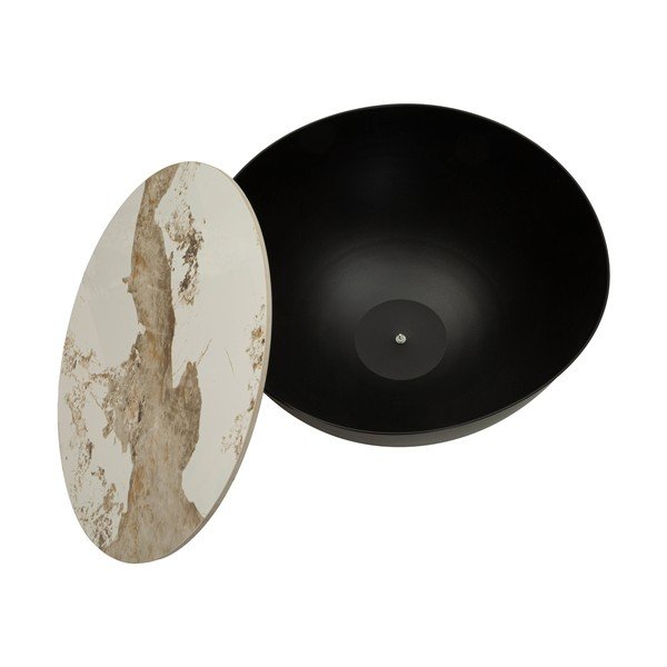 Brązowy metalowy okrągły stolik ø 73 cm Glam – Mauro Ferretti-image-4