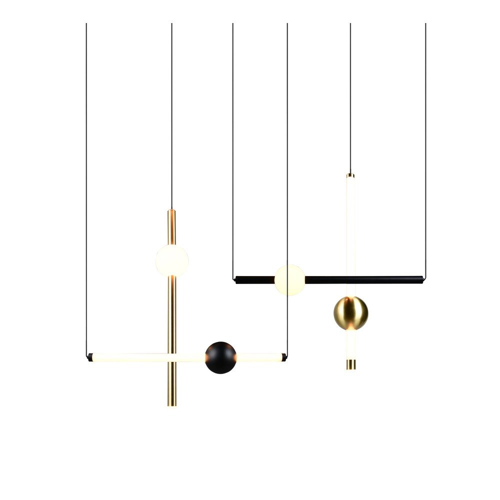 Lampa wisząca LED w czarno-złotym kolorze ze ściemniaczem Melita – Trio (zdjęcie 7)