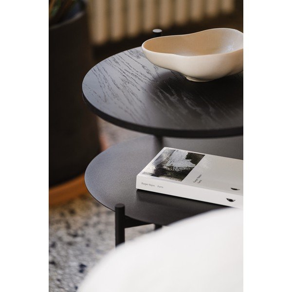 Czarna szafka nocna z blatem w dekorze dębu Tu – noo.ma-image-3