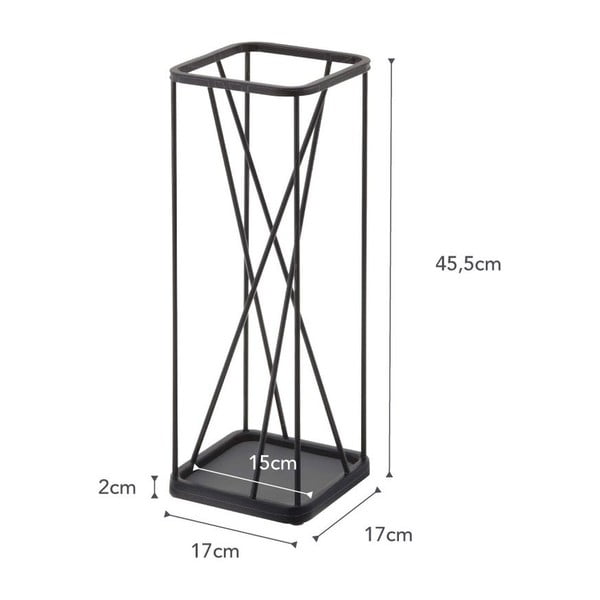 Czarny parasolnik YAMAZAKI 9 Square-image-4