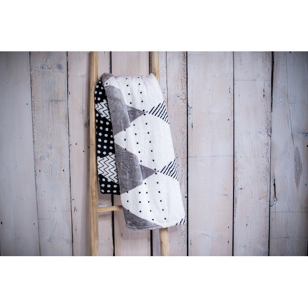 Koc z mikropluszu My House Triangle, 150x200 cm-image-1