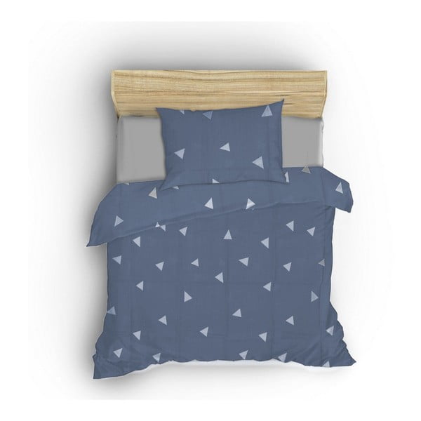 Niebieska pościel dwuosobowa 200x200 cm Üçgen – Mijolnir