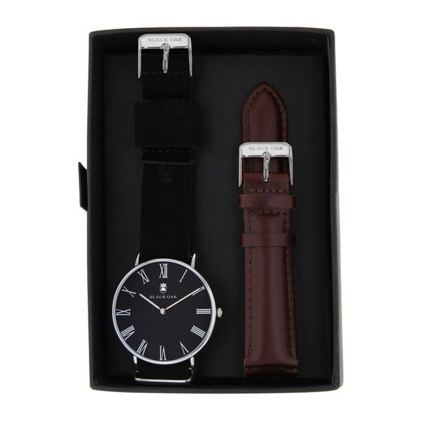 Komplet zegarków męskich z paskami Black Oak Elegant Dark 