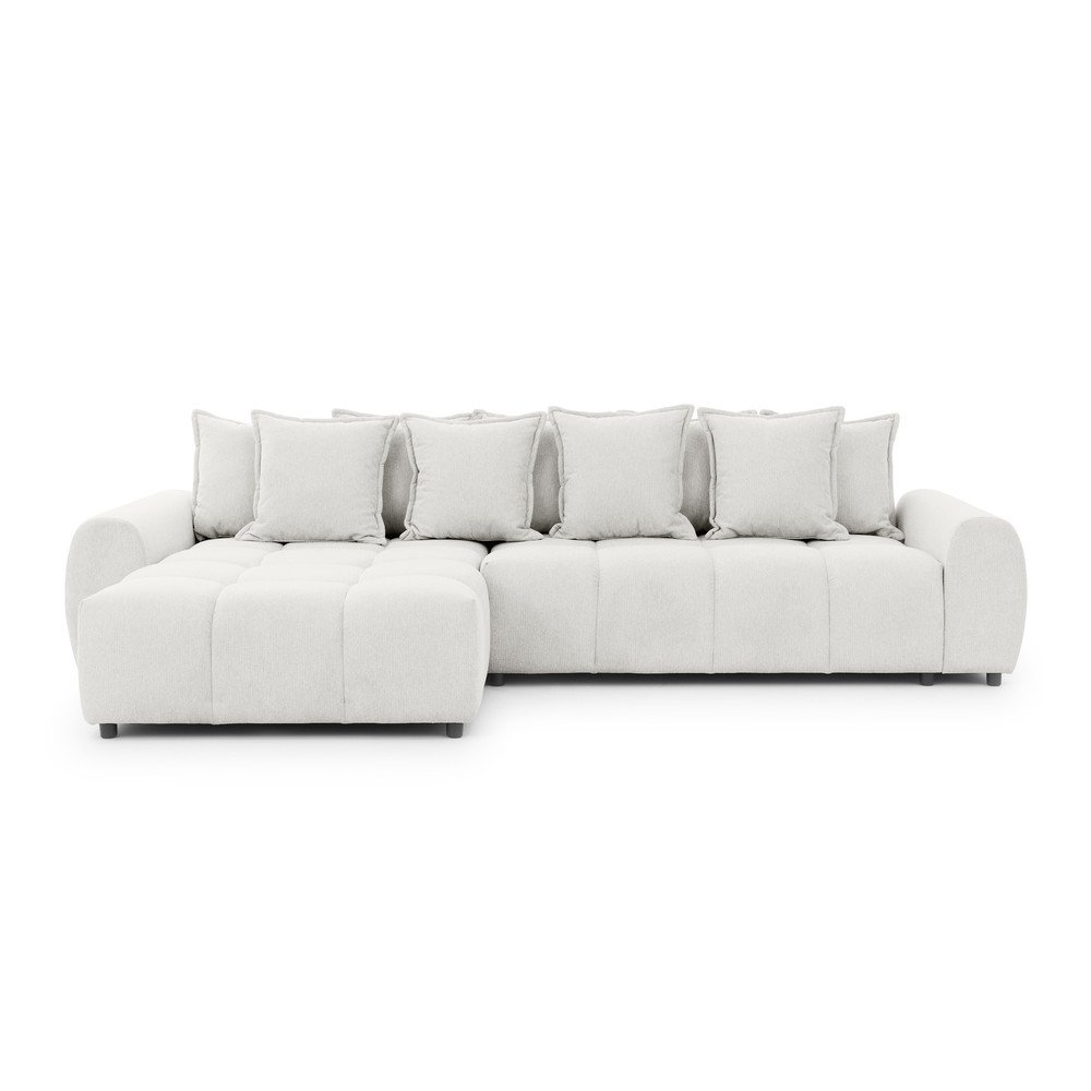 Biały narożnik (lewostronny/z szezlongiem) Albane  – Ropez