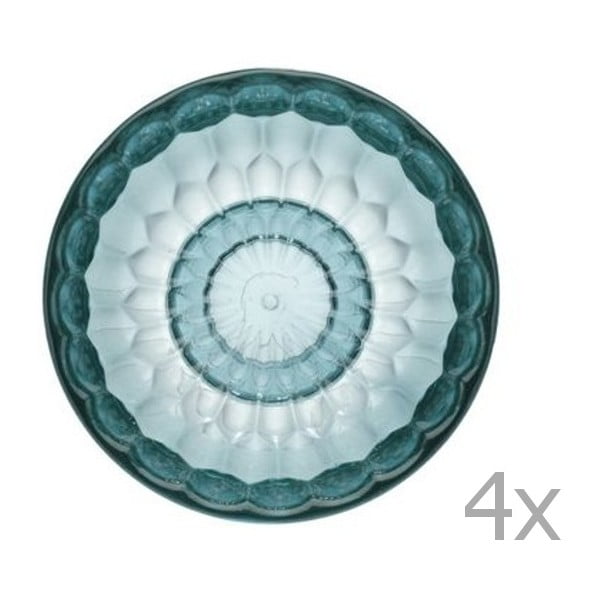 Zestaw 4 niebieskich przezroczystych okrągłych wieszaków Kartell Jellies, Ø 9,5 cm