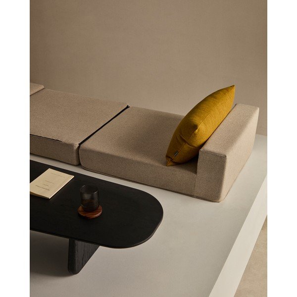 Szarobeżowy rozkładany fotel Arty – Kave Home-image-1