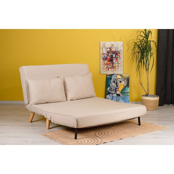 Beżowa rozkładana sofa 120 cm Folde – Artie-image-2