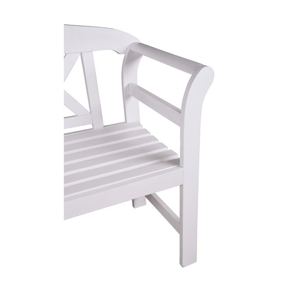 Biała drewniana ławka ogrodowa Vancouver – Garden Pleasure-image-2