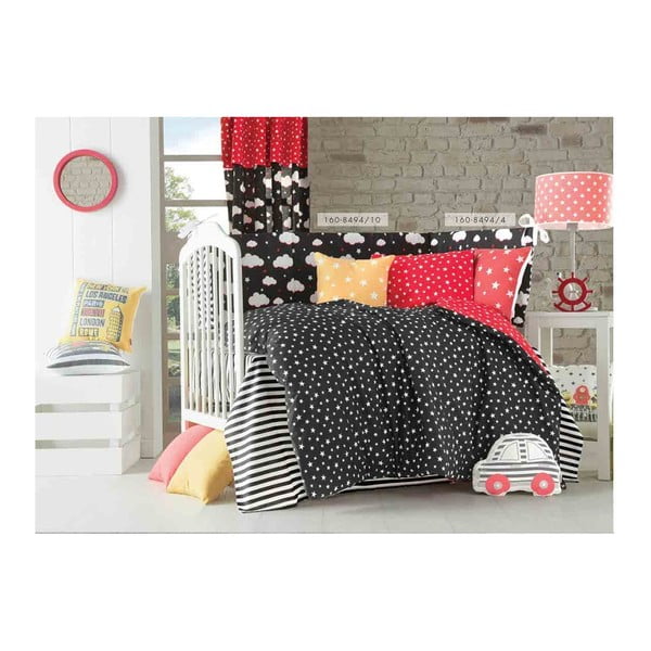 Czerwona poduszka dziecięca z domieszką bawełny Mike & Co. NEW YORK Pillow Toy Panda, 25x36 cm-image-2