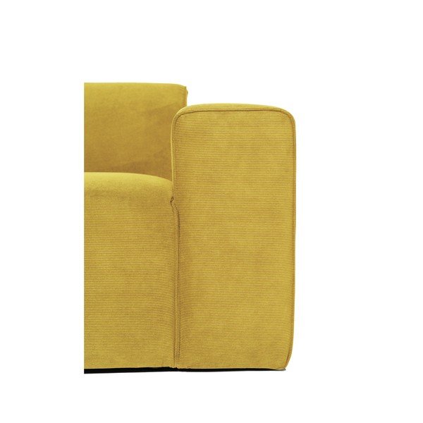 Musztardowożółty sztruksowy narożnik modułowy Scandic Sting, lewostronny-image-4