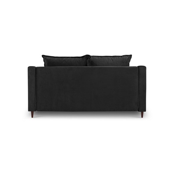 Czarna aksamitna sofa Mazzini Sofas Freesia, 150 cm-image-3
