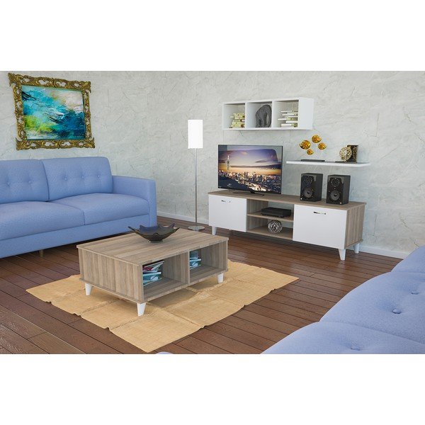 Komplet szafki pod TV i półek Ardin-image-1