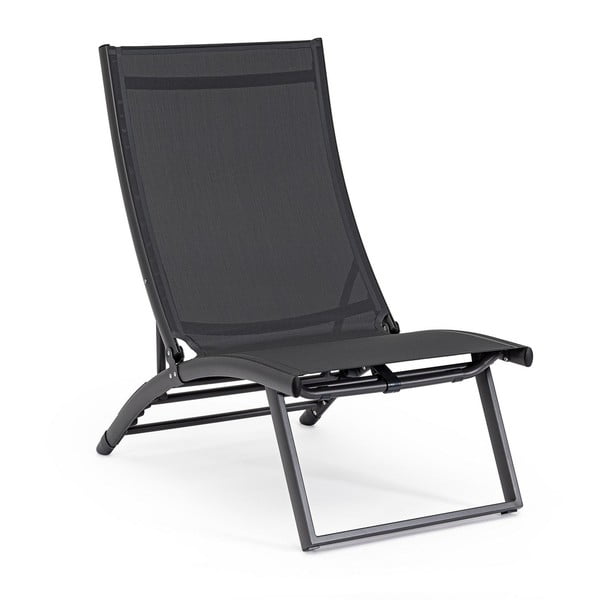 Antracytowy metalowy leżak ogrodowy Taylor – Bizzotto