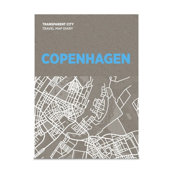 Mapa z kartkami na notatki Palomar Transparent City Kopenhaga