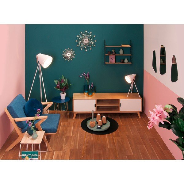 Metalowy regał z drewnianymi półkami PT LIVING Zig Zag-image-4
