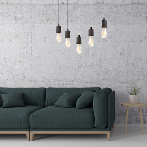 Czarna lampa wisząca Leon – LAMKUR-image-1