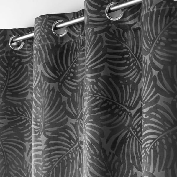 Antracytowa aksamitna zasłona 140x240 cm Analia – douceur d'intérieur-image-1