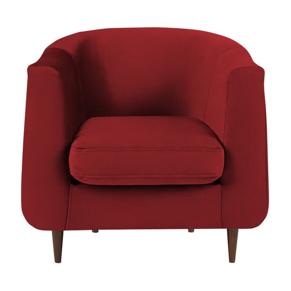 Czerwony aksamitny fotel Kooko Home Glam