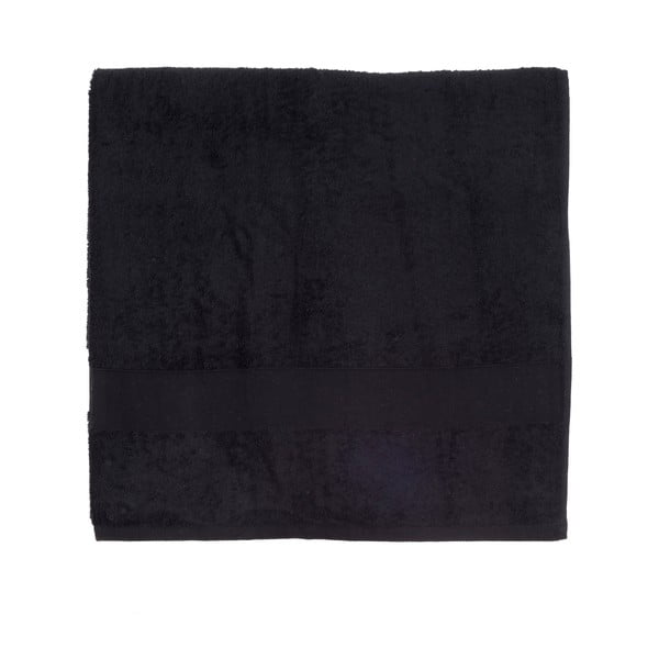 Czarny ręcznik frotte Walra Frottier, 90x170 cm