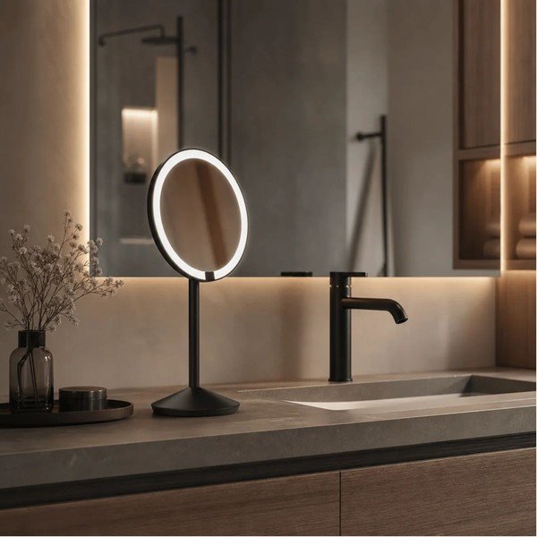 Lustro z oświetleniem/powiększające (powiększenie 5x) kosmetyczne ø 12 cm – simplehuman-image-1