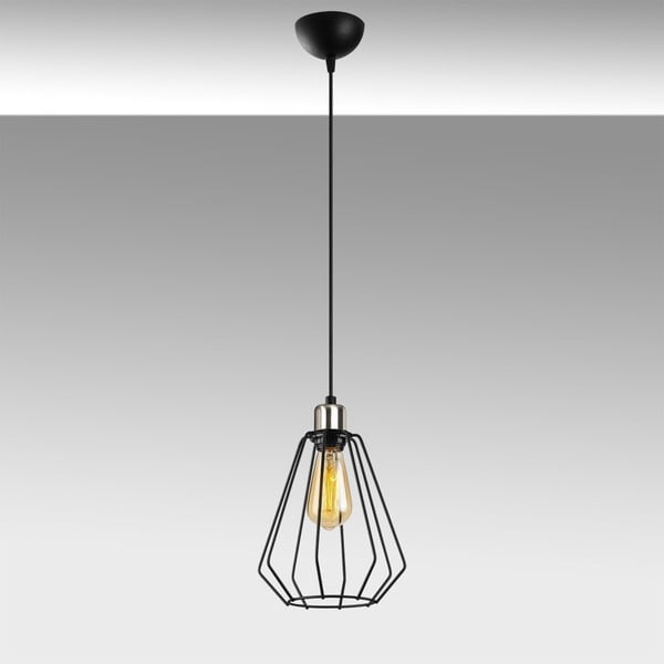 Czarna metalowa lampa wisząca Opviq lights Mando-image-1