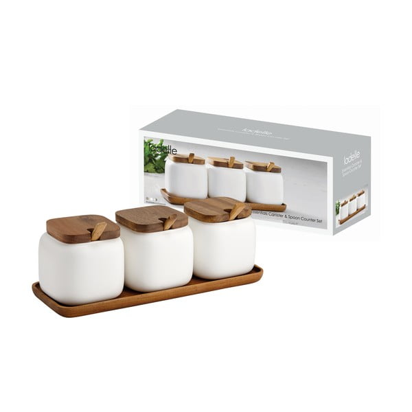 Porcelanowe pojemniki na cukier/na sól 3 szt. Essentials – Ladelle-image-1