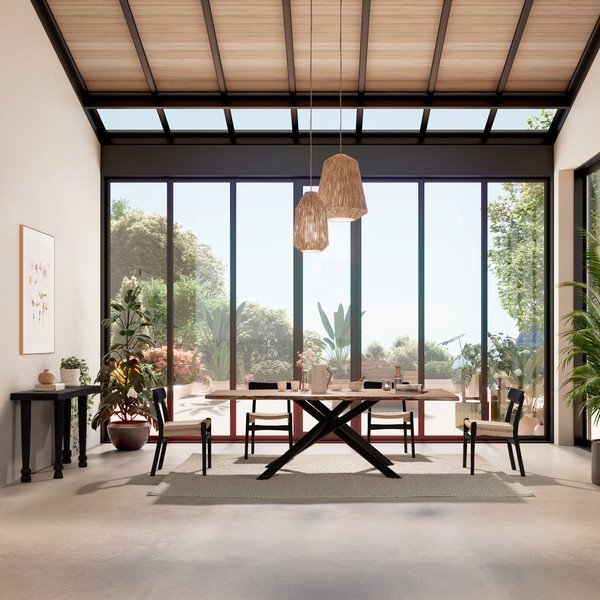 Czarne krzesła zestaw 2 szt. z litego drewna kauczukowego Biel – MOME-image-2