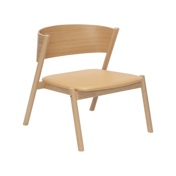 Jasnobrązowy fotel Oblique – Hübsch