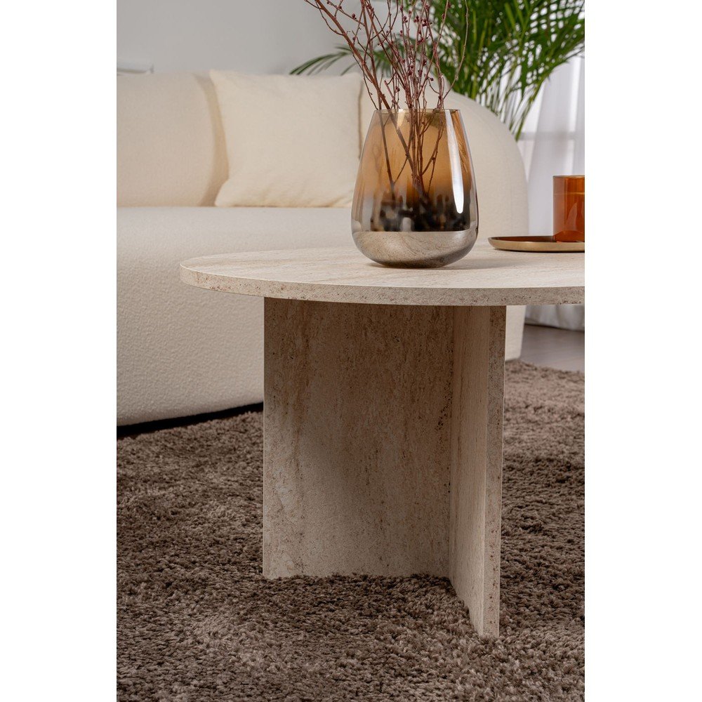 Beżowy stolik z półmatowym wykończeniem 60x119 cm Sable – Kalune Design (zdjęcie 7)