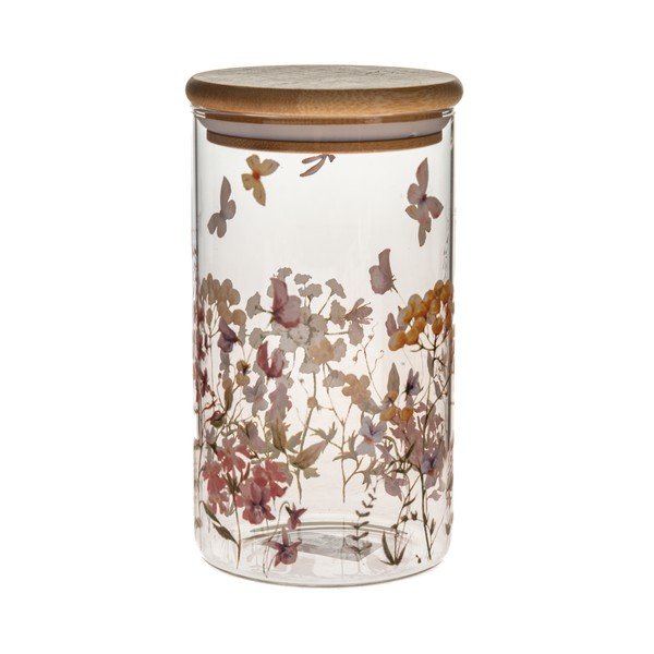 Szklany pojemnik na żywność Flowers – Dakls
