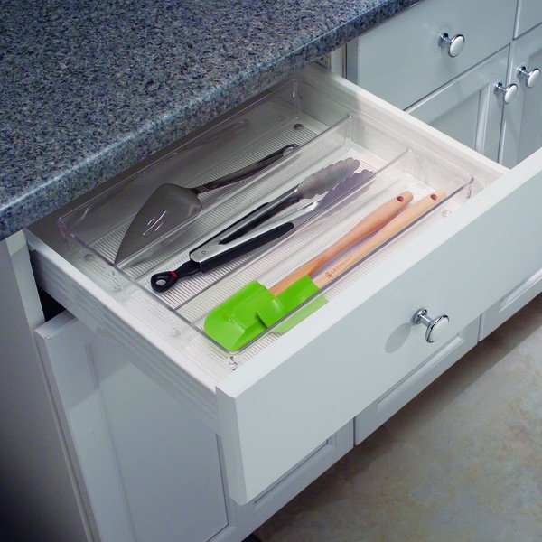 Przezroczysty organizer z 3 przegródkami iDesign Linus, 35x27 cm-image-1