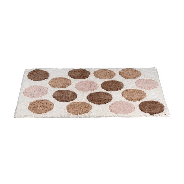 Brązowo-beżowy dywanik łazienkowy z bio bawełny 60x90 cm Tibet – Wenko-image-1