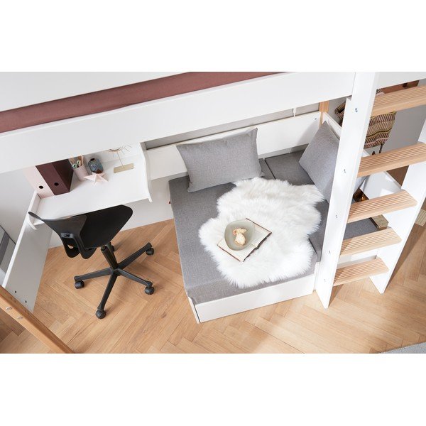 Biała rozkładana sofa dziecięca Flexa White-image-1
