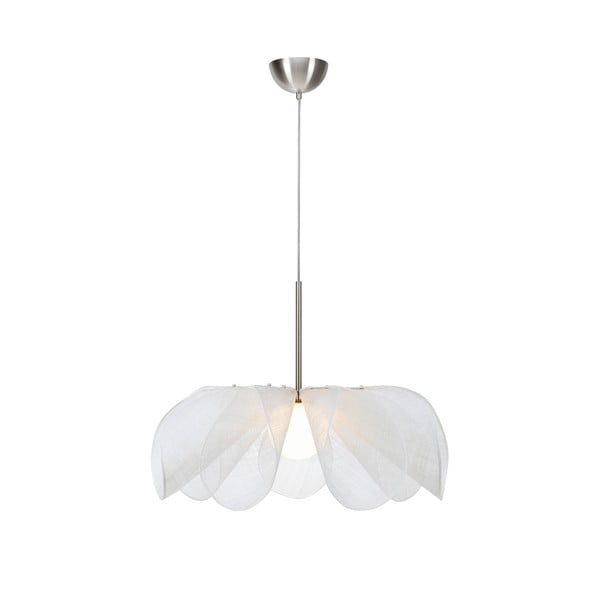 Biała lampa wisząca ze szklanym kloszem ø 75 cm Styrka – Markslöjd