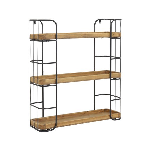 Piętrowa półka z drewna jodłowego w naturalnym kolorze Zyra – Light & Living-image-1