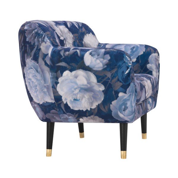 Niebieski fotel Mazzini Sofas Benito Floral-image-3