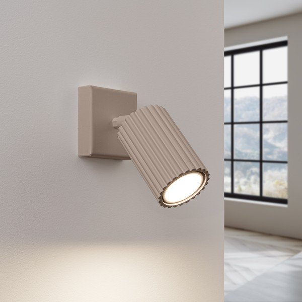 Szarobrązowa metalowa lampa punktowa 8x16 cm Gleam – Sollux-image-1