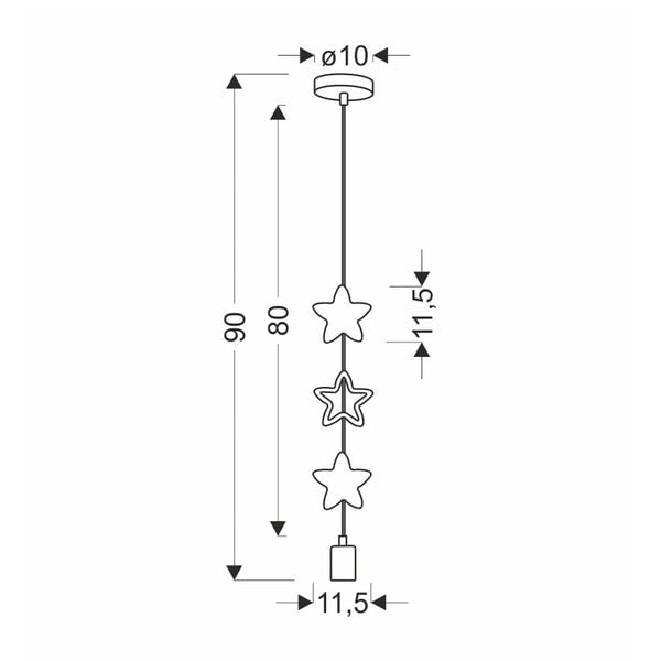 Żółto-biała lampa dziecięca z metalowym kloszem Single – Candellux Lighting-image-2