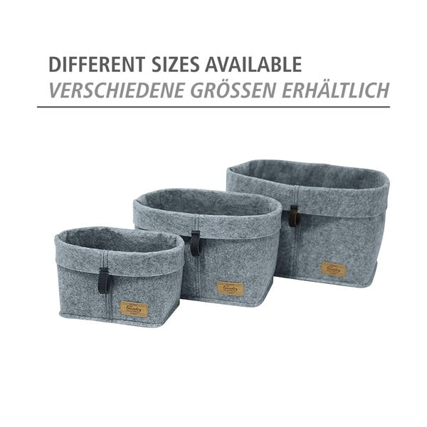 Szary tekstylny organizer Wenko Felt, 18x12 cm-image-3