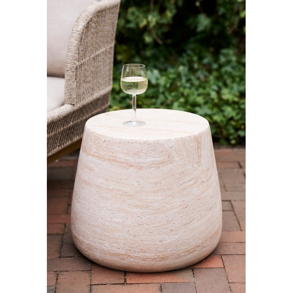Kamienny okrągły stolik ogrodowy ø 47,5 cm Bonn – House Nordic-image-2