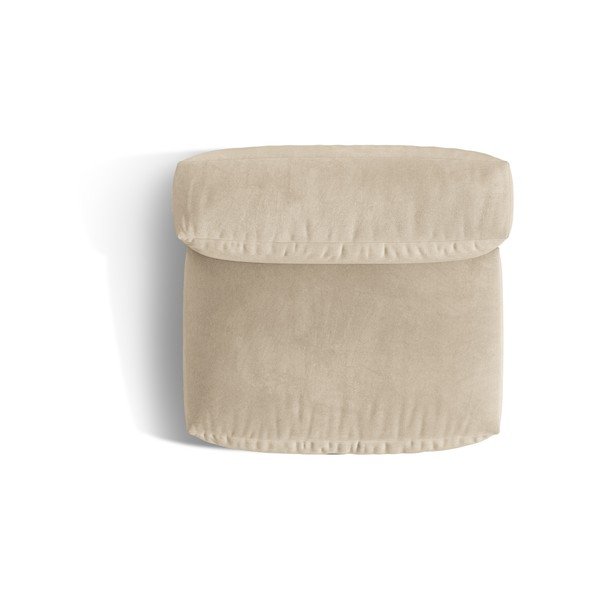 Beżowy aksamitny moduł sofy (moduł środkowy) Martina – Micadoni -image-4