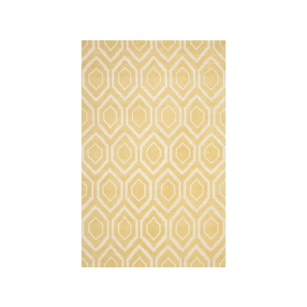 Żółty wełniany dywan Safavieh Essex, 243x152 cm